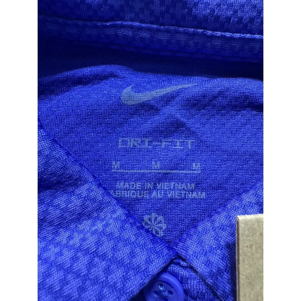 Nike‎ Swoosh Collared Tee Women Sz M Blue Brand New